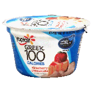 Yoplait Greek 100 fat free greek yogurt, strawberry cheesecake, 15.3oz