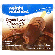 Weight Watchers Divine Triple chocolate ice cream bars and m15.9-fl oz