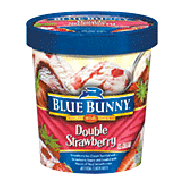 Blue Bunny Frozen Ice Cream Double Strawberry 1-pt