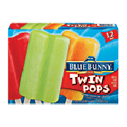 Blue Bunny Blue Ribbon Classics twin pops; cherry, lemon lime,36-fl oz