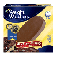 Weight Watchers Ice Cream Bar Giant Chocolate Fudge 6 Ct 24-oz
