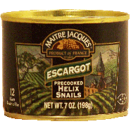 Maitre Jacques  escargot, pre cooked helix snails 7oz