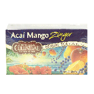 Celestial Seasonings Zinger acai mango herbal tea, caffeine free,1.5oz