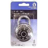 Helping Hand  combination lock, 1-3/4in zinc plated  1ct