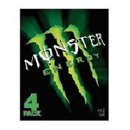 Monster  energy drink, 4 16-ounce cans 64fl oz