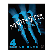 Monster  lo-carb energy drink, 4 16-ounce cans 64fl oz
