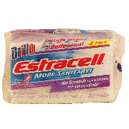 Estracell Brillo no scratch scrub sponge with wedge edge; 4.5 x 2.7 2ct