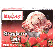 Melody Farms  strawberry swirl frozen dairy dessert 1.75-qt