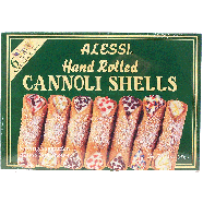 Alessi  cannoli shells, hand rolled, 6-count, sicilian style 3oz