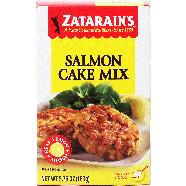 Zatarain's  salmon cake mix makes 10-12 salmon cakes  5.75oz