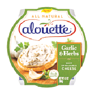 Alouette Spreadable Cheese Garlic & Herbs 6.5oz