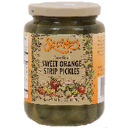 Sechler's  candied sweet orange strip pickles 16fl oz
