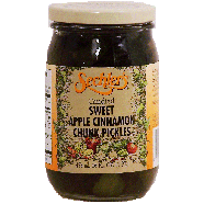 Sechler's  candied sweet apple cinnamon chunk pickles 16fl oz