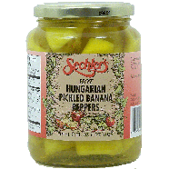 Sechler's  hot hungarian pickled banana peppers 24fl oz
