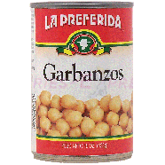 La Preferida  chick peas - garbanzos 15oz