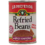 La Preferida  refried beans with spicy chipotle 16oz