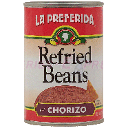 La Preferida  refried beans with chorizo 16oz
