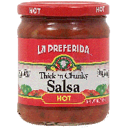 La Preferida  thick 'n chunky salsa hot 16oz