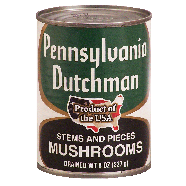 Pennsylvania Dutchman Mushrooms Stems & Pieces  8oz