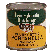 Pennsylvania Dutchman Mushrooms Portabella Chunky Style  4oz