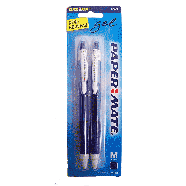 Papermate  gel pen, medium, blue ink  2pk