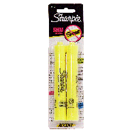 Sharpie Smear Guard yellow high lighter, bi-pack  2ct