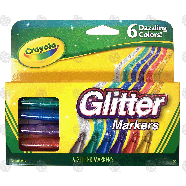 Crayola Glitter glitter markers, nontoxic  6ct