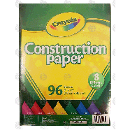 Crayola  construction paper, 8 different colors, 96 sheets  1pk