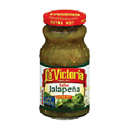 La Victoria  green salsa jalapeno extra hot 12oz