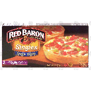 Red Baron Singles deep dish, supreme pizzas with sausage, peppe11.5-oz