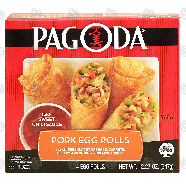 Pagoda  pork egg rolls made w/freshly cut cabbage, carrots, ce12.27-oz