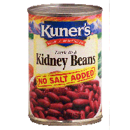 Kuner's  dark red kidney beans, no salt added  15oz
