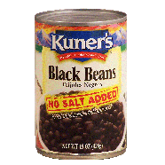Kuner's  black beans, no salt added  15oz