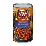 S&W Chili Makin's original, pinto beans, sauce & seasoning 26oz