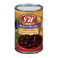 S&W  black beans, 50% less sodium  15oz