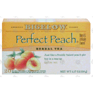 Bigelow Herb Tea Bags Perfect Peach(R) All Natural Caffeine Free 20-ct