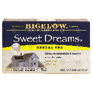Bigelow Herb Tea Bags Sweet Dreams All Natural Caffeine Free 20-ct