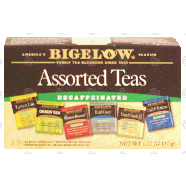 Bigelow  six assorted teas, decaffeinated, 18 tea bags 1.07-oz