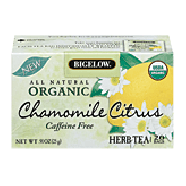 Bigelow Organic chamomile citrus caffeine free herb tea, 20-bags0.91oz