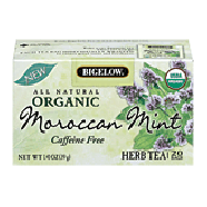 Bigelow Organic Moroccan mint caffeine free herb tea, 20-bags 1.32oz