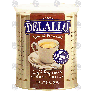 Delallo Cafe Espresso ground coffee, 100% arabica coffee 8.8-oz