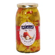 Delallo Super Select hot giardiniera, cauliflower, red peppers, 25.5oz