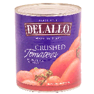 Delallo  crushed tomatoes in heavy juice with basil  28oz