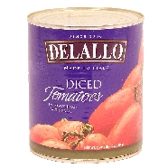 Delallo  diced tomatoes in heavy juice with basil  28oz