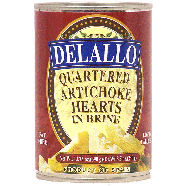 Delallo  quartered artichoke hearts in brine  13.75oz