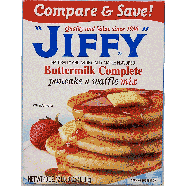 Jiffy  buttermilk complete pancake and waffle mix, just add water 40oz