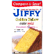 Jiffy  golden yellow cake mix, add egg and water 9oz