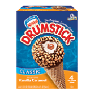 Nestle Drumstick vanilla caramel frozen dairy dessert cones, 4 con4-ct