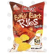 Herr's  baby back ribs potato chips 3.75oz