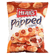 Herr's Popped popped potato chips, tangy bbq 3oz